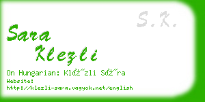 sara klezli business card